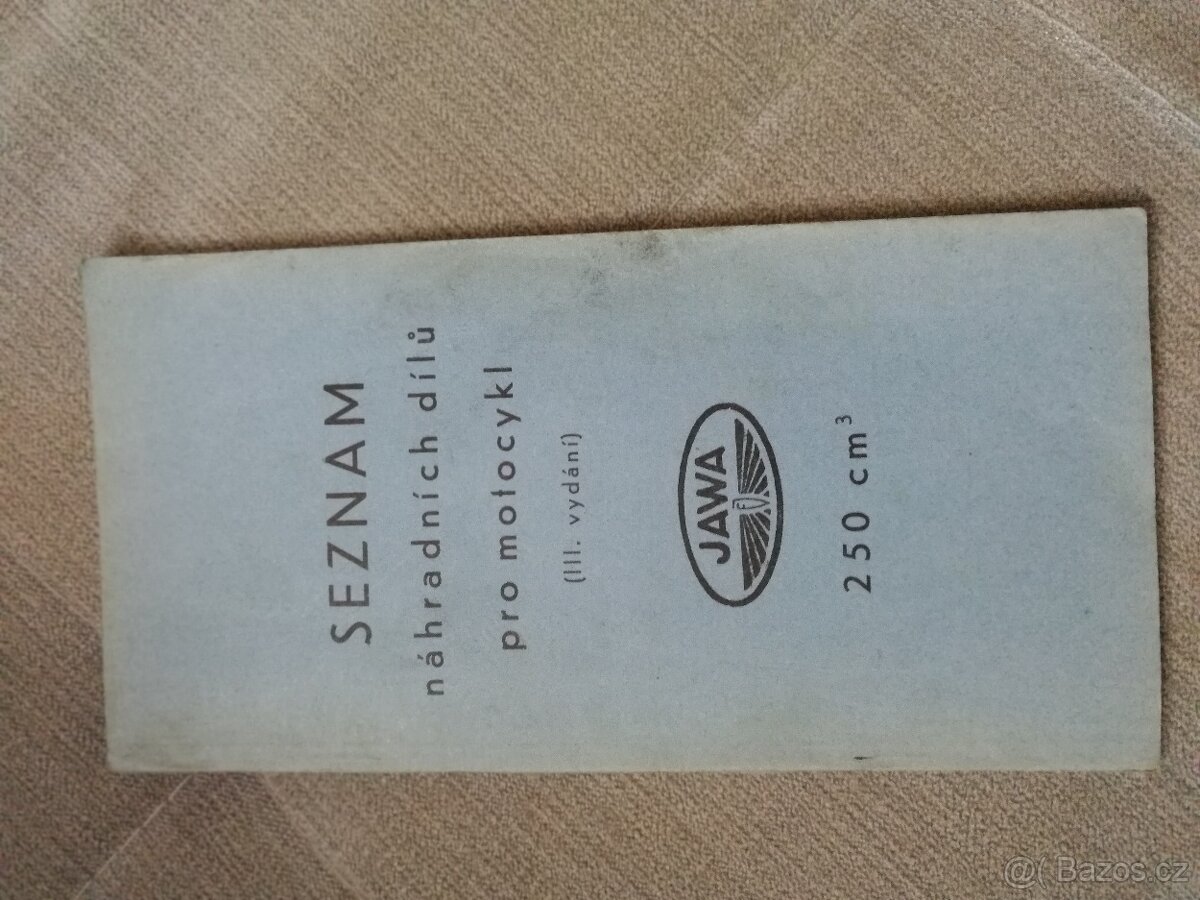 Jawa 250 předválečná Seznam náhradních