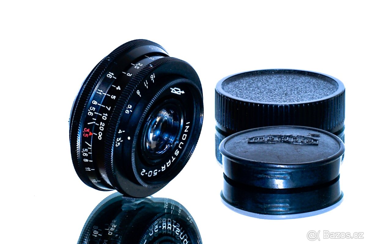 Industar KMZ ,,OHNIVÁK,, 3,5/50 R-W M42 TOP STAV