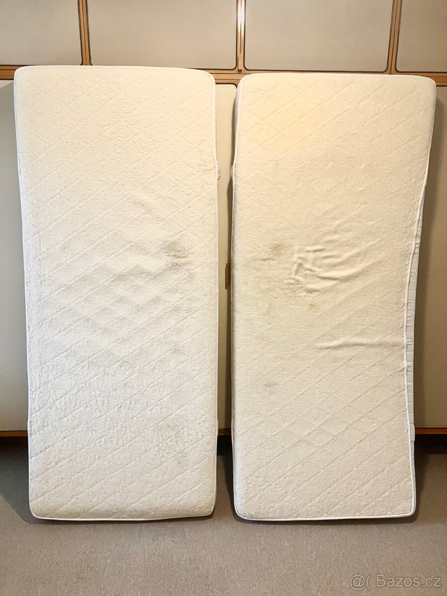 Pěnová matrace 90x200cm, pratelný potah, 2ks