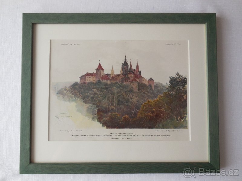 Václav Jansa (1859-1913), Hradčany, originál ofsetový tisk z