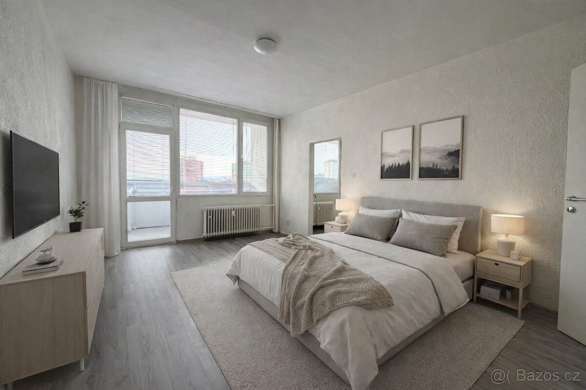 Pronájem světlého bytu 1+1 s balkonem – Šafaříkova ulice, Ch