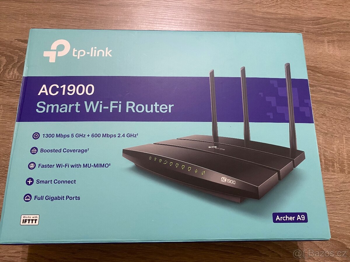 TP-LINK • Archer A9 • AC1900 Bezdrátový gigabitový router