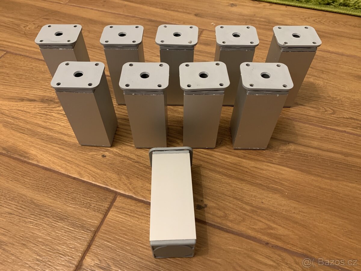 Nove nabytkove nohy pod nabytek skrinky stribrne matne
