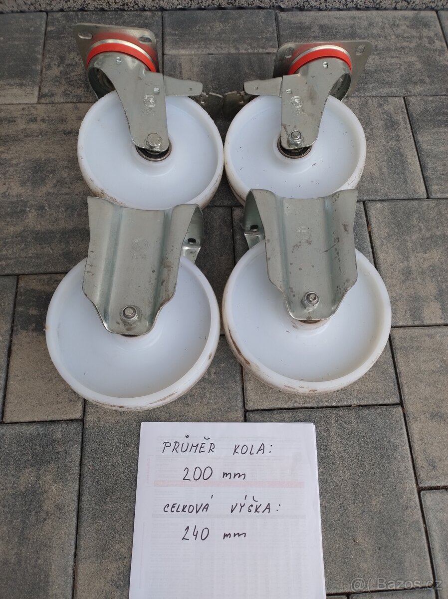 Průmyslová zátěžová kola 200 mm