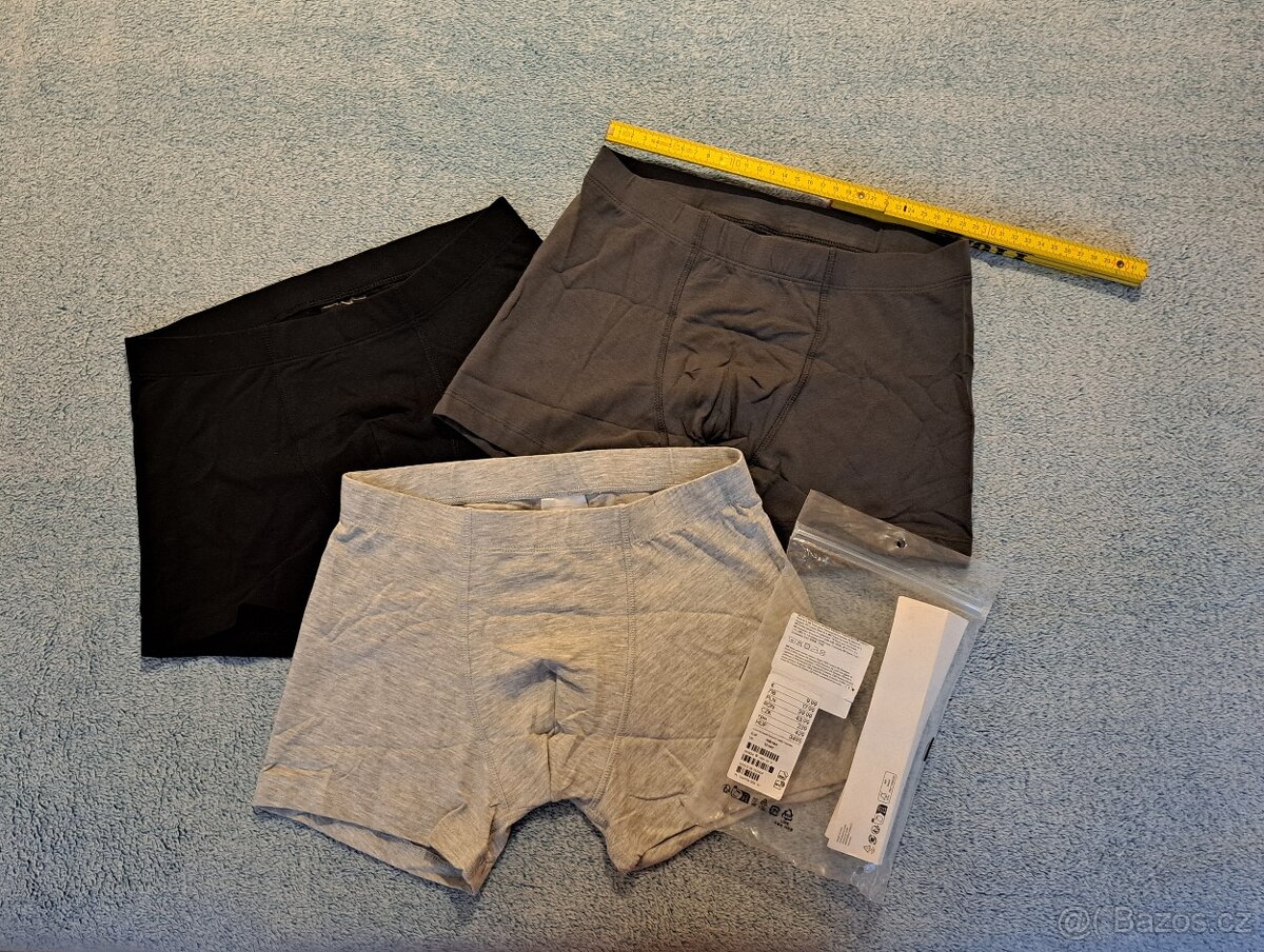 Prodám NOVÉ chlapecké boxerky, 3ks, vel.158/164 zn. H&M