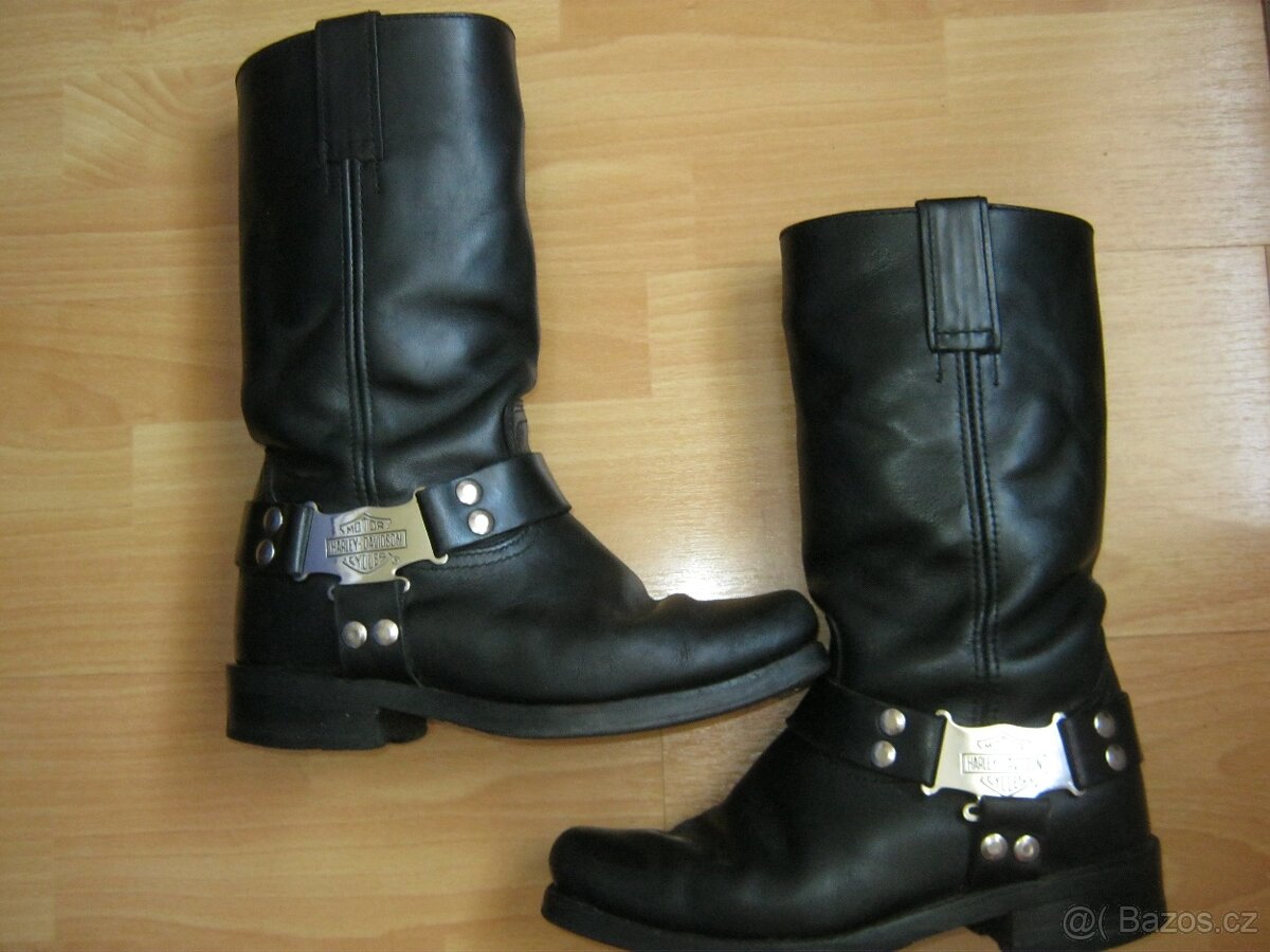 Moto kožené boty Harley Davidson vel. 41 (7), stélka 26,5cm
