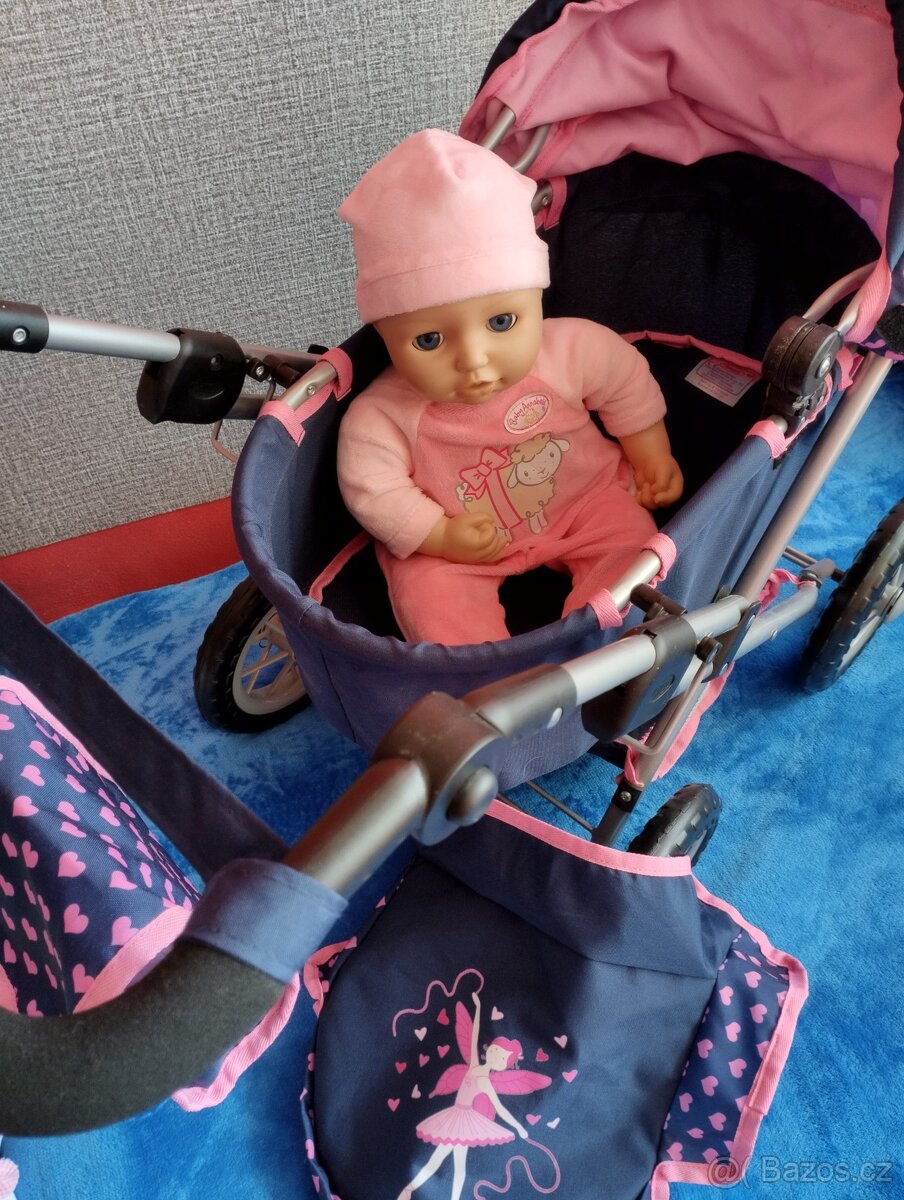 Kočárek pro panenky Bayer a panenka Baby Annabell