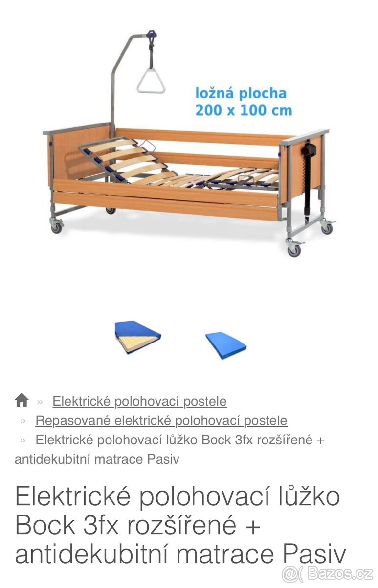 Elektrické polohovací lůžko Bock 3fx