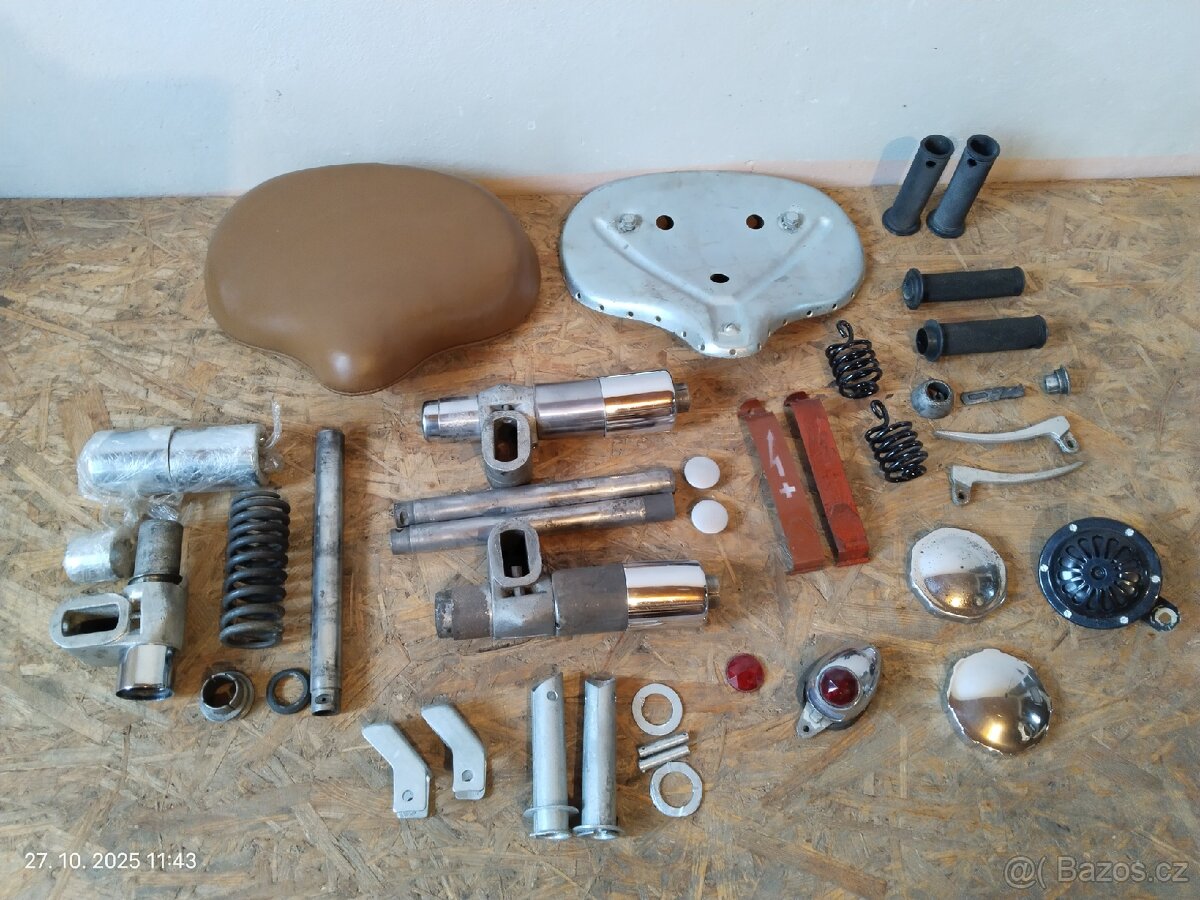 Jawa pérák,Ogar 350, ČZ 150C, Jawetta, pařez