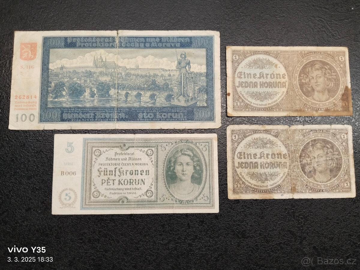 Bankovky Protektorát 1940