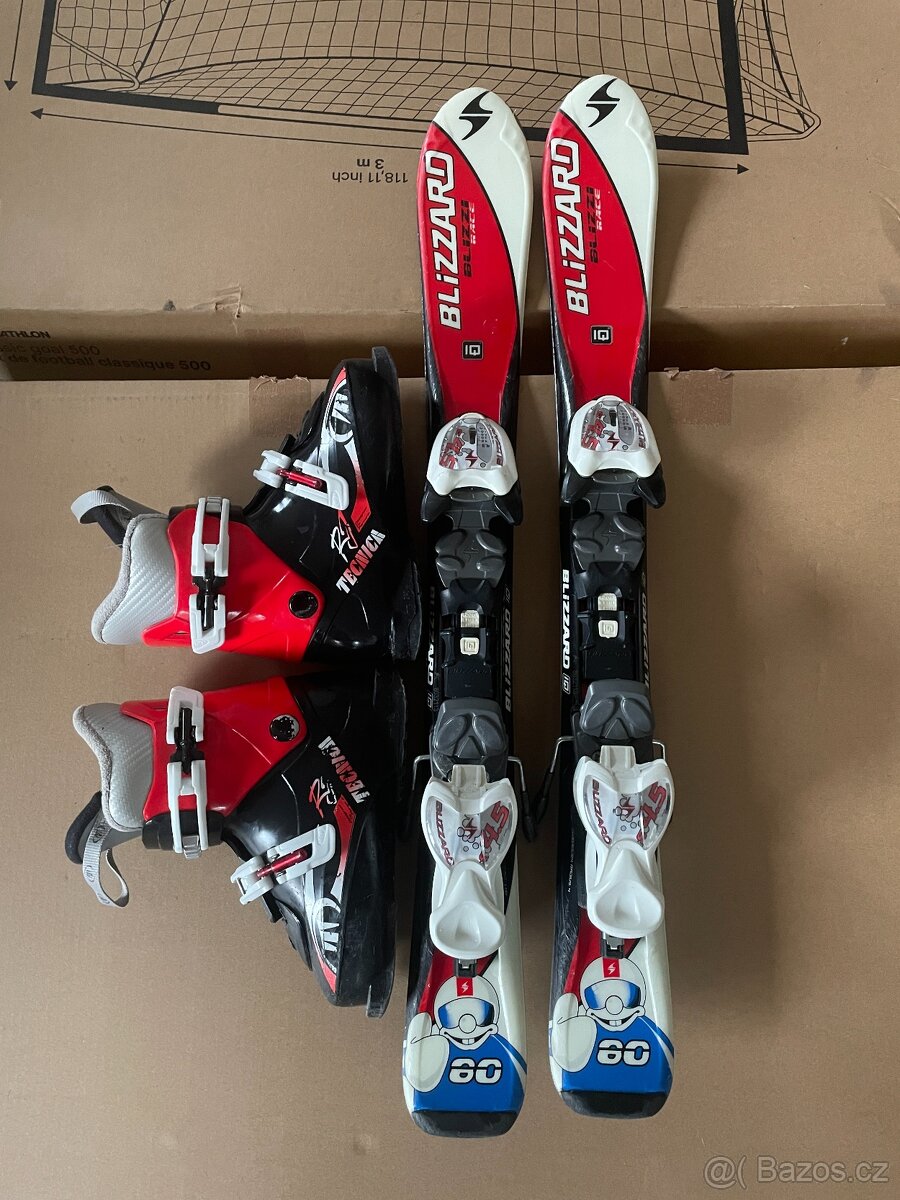 Dětské lyže Blizzard 80 cm + lyžáky 30-31