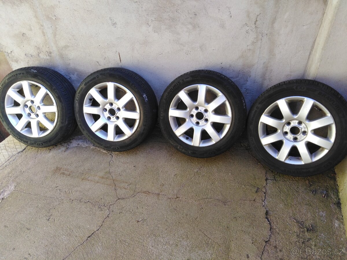 Komplet origo kola + pneu VW Touran 16"
