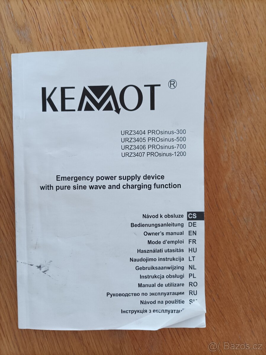 KEMOT - záložní zdroj+baterie, ke krbu/kotli