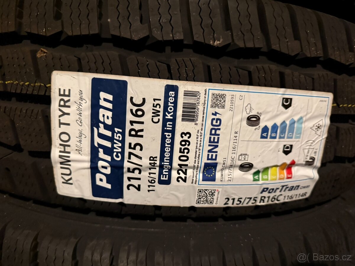 Zimní pneumatiky 215/75/16C Kumho