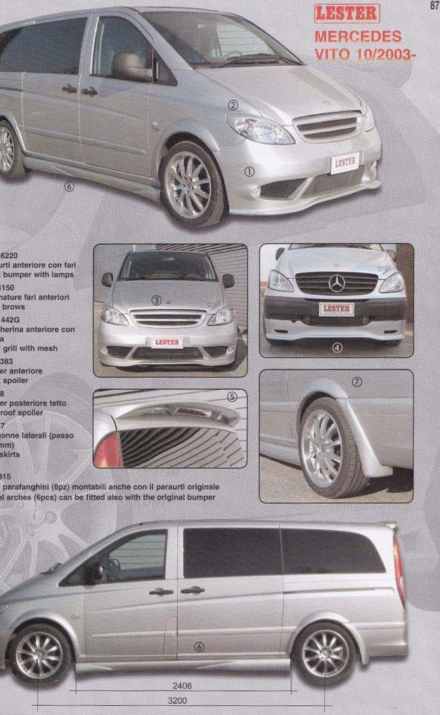 Střešní spoiler Mercedes Vito 2003-