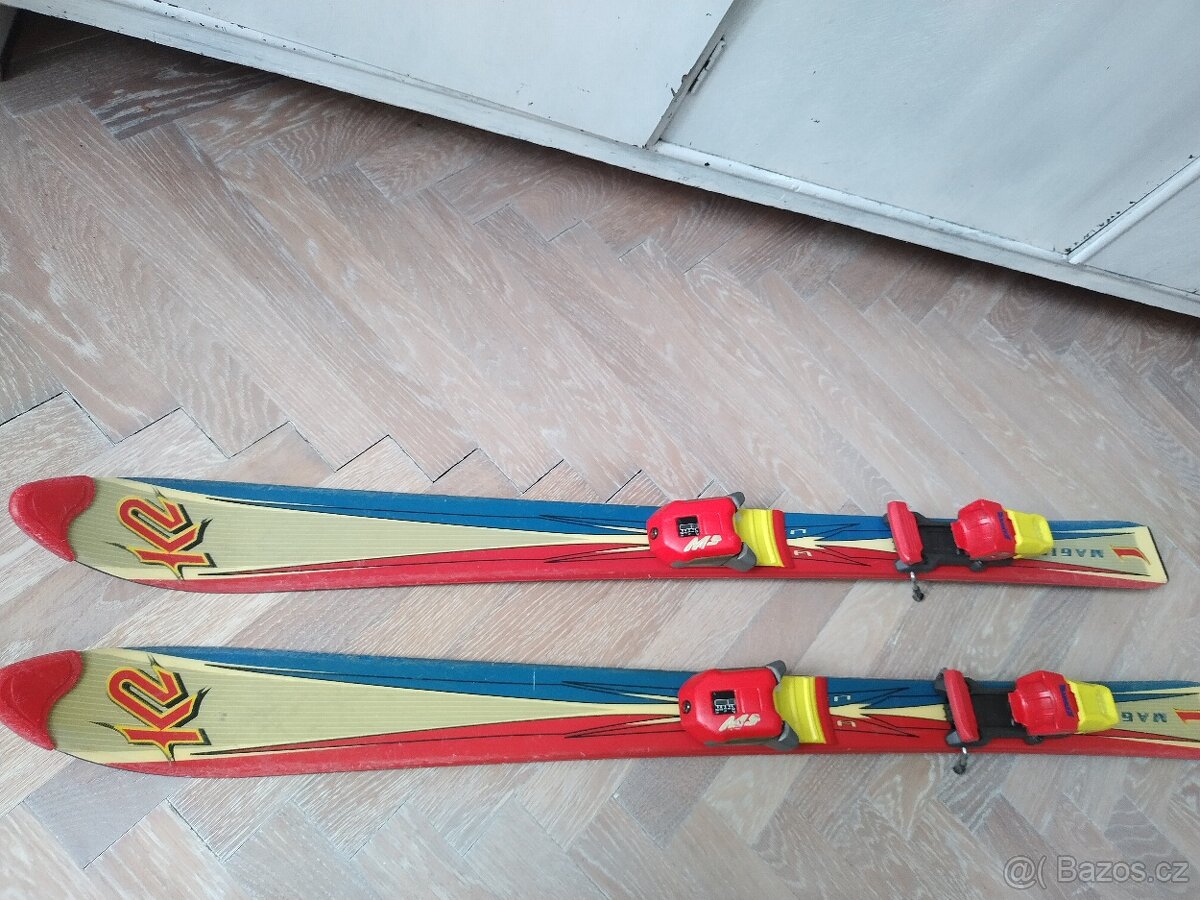 Detske carving sjezdové lyže K2 s vazaním, 110 cm