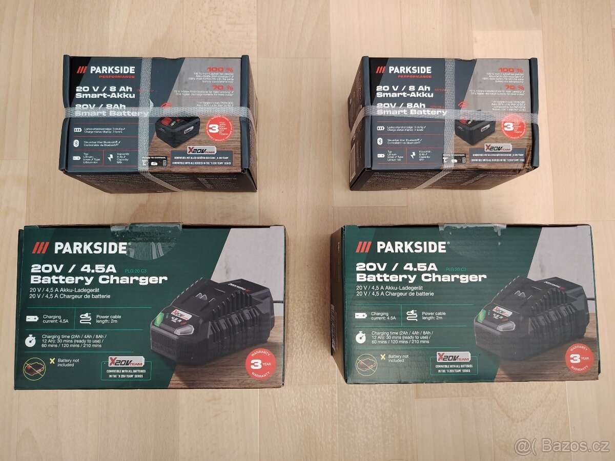 8 Ah Parkside Smart baterie + rychlo nabíječka -NOVÉ