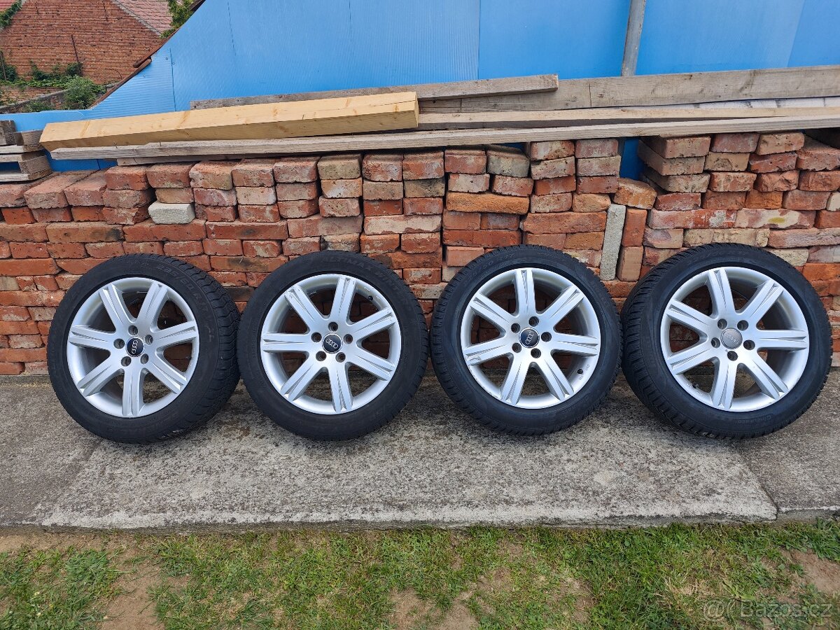ALU Audi 5x112 17" se zimními pneu 225/50 R17