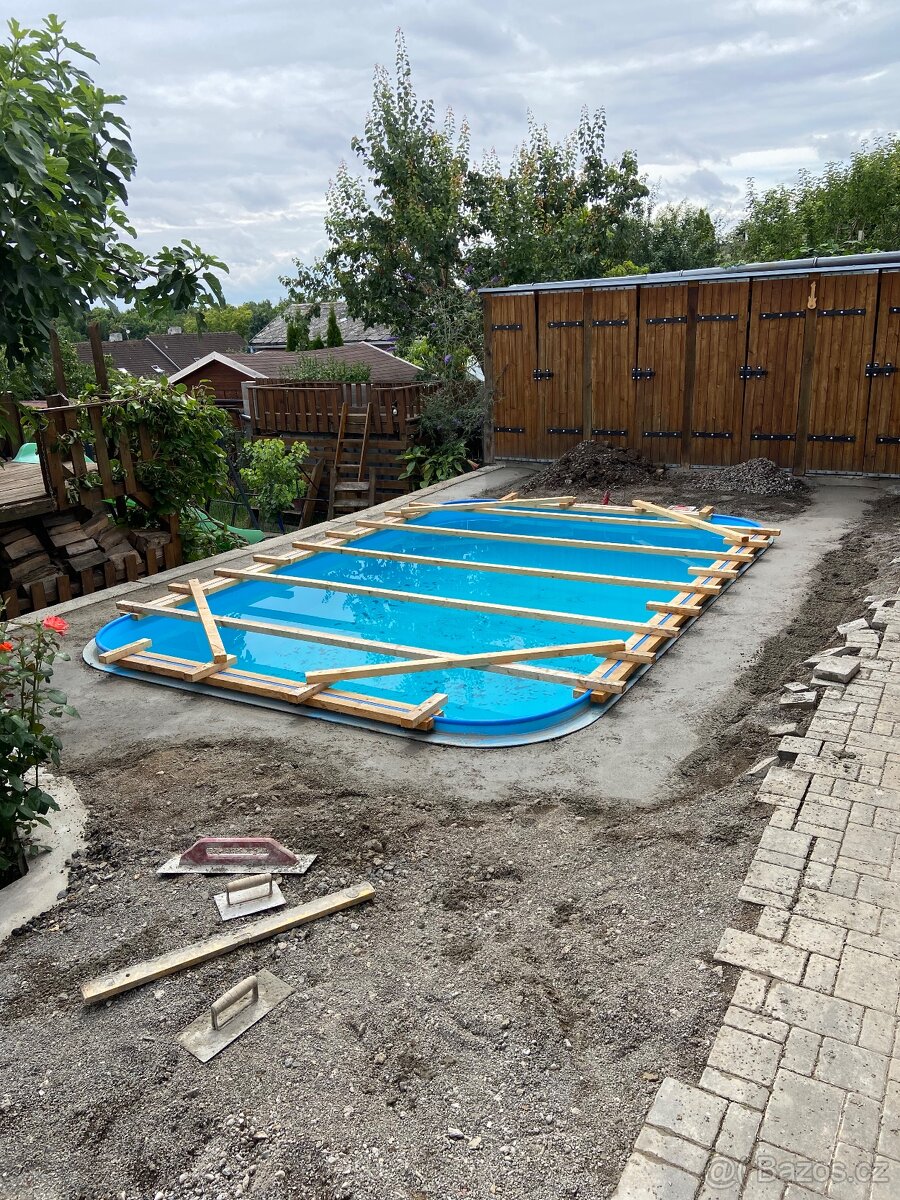 Pažení bazénu 4.5x3m.