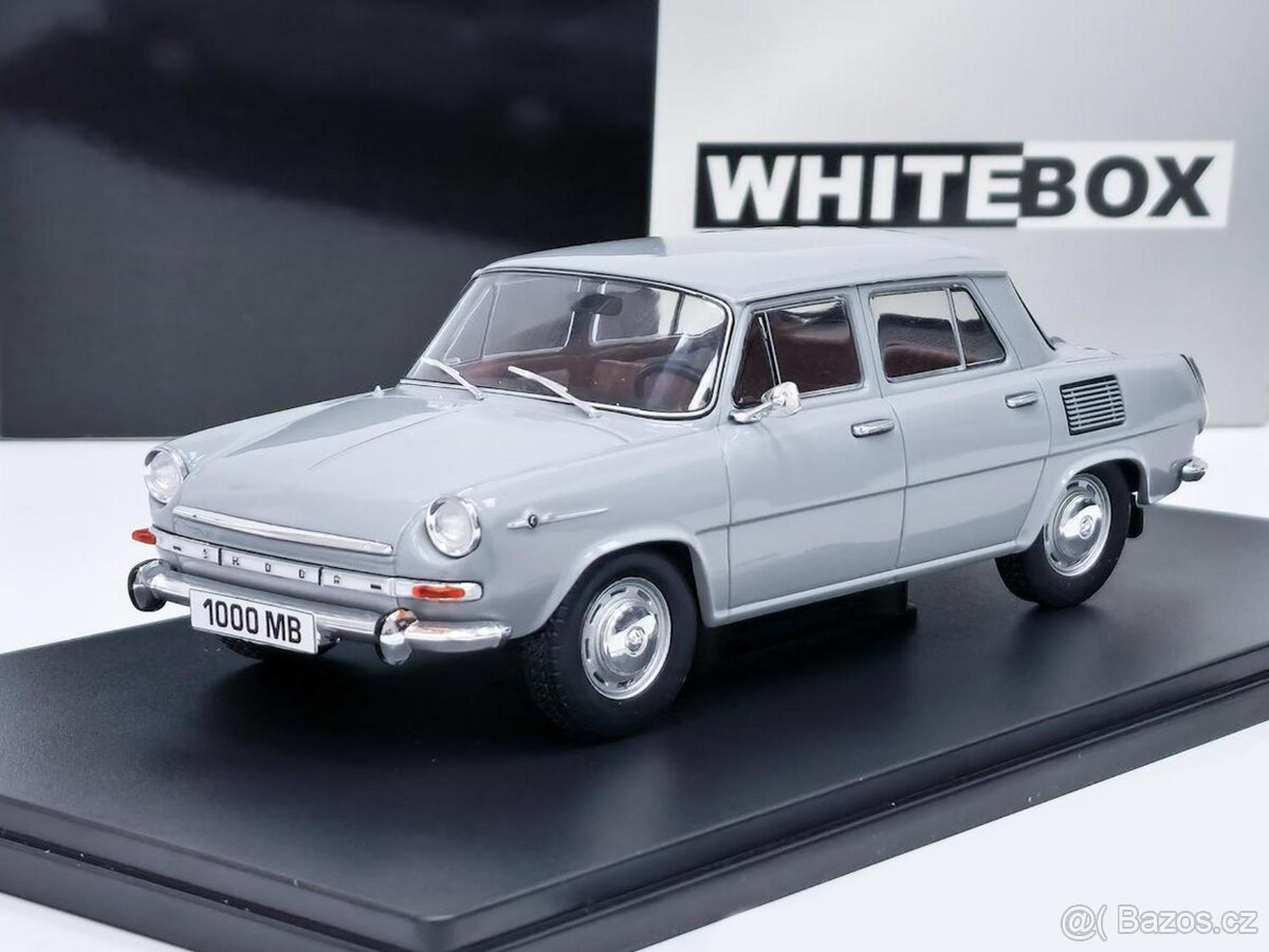 Škoda 1000 MB (1969) WHITEBOX 1:24 - ŠEDÁ