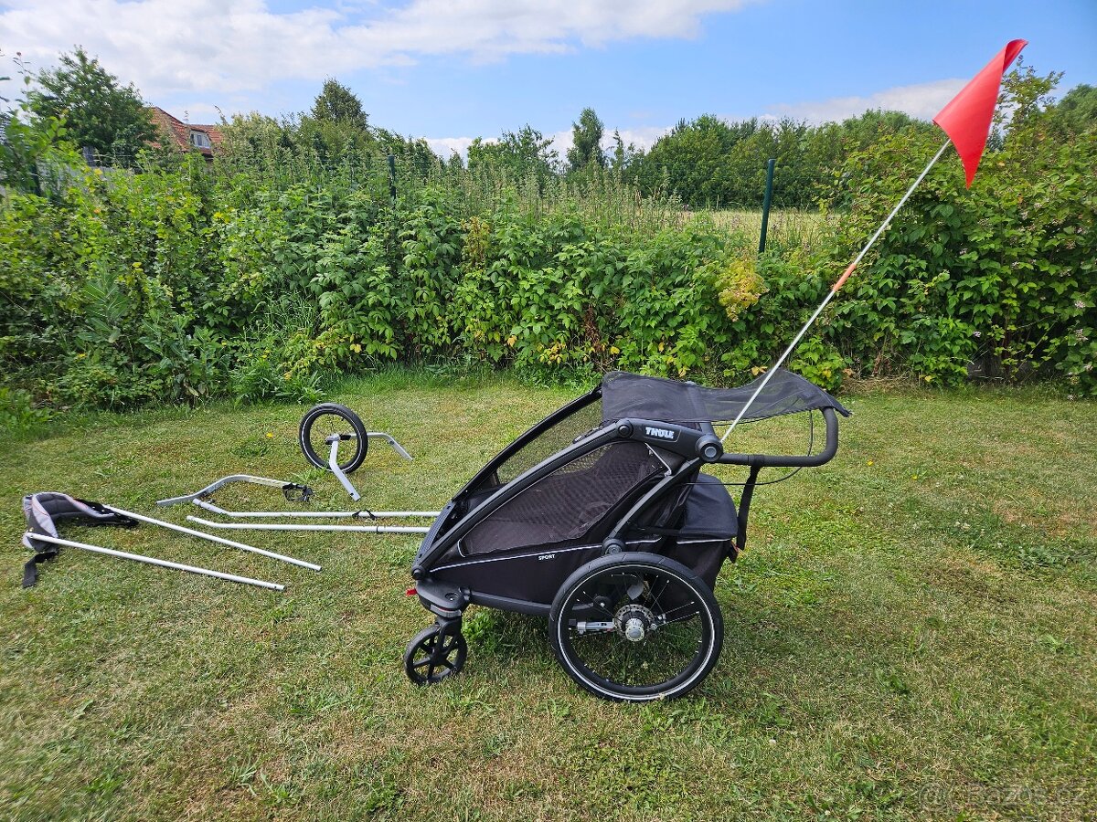Vozík za kolo pro 2 děti THULE Chariot Sport2