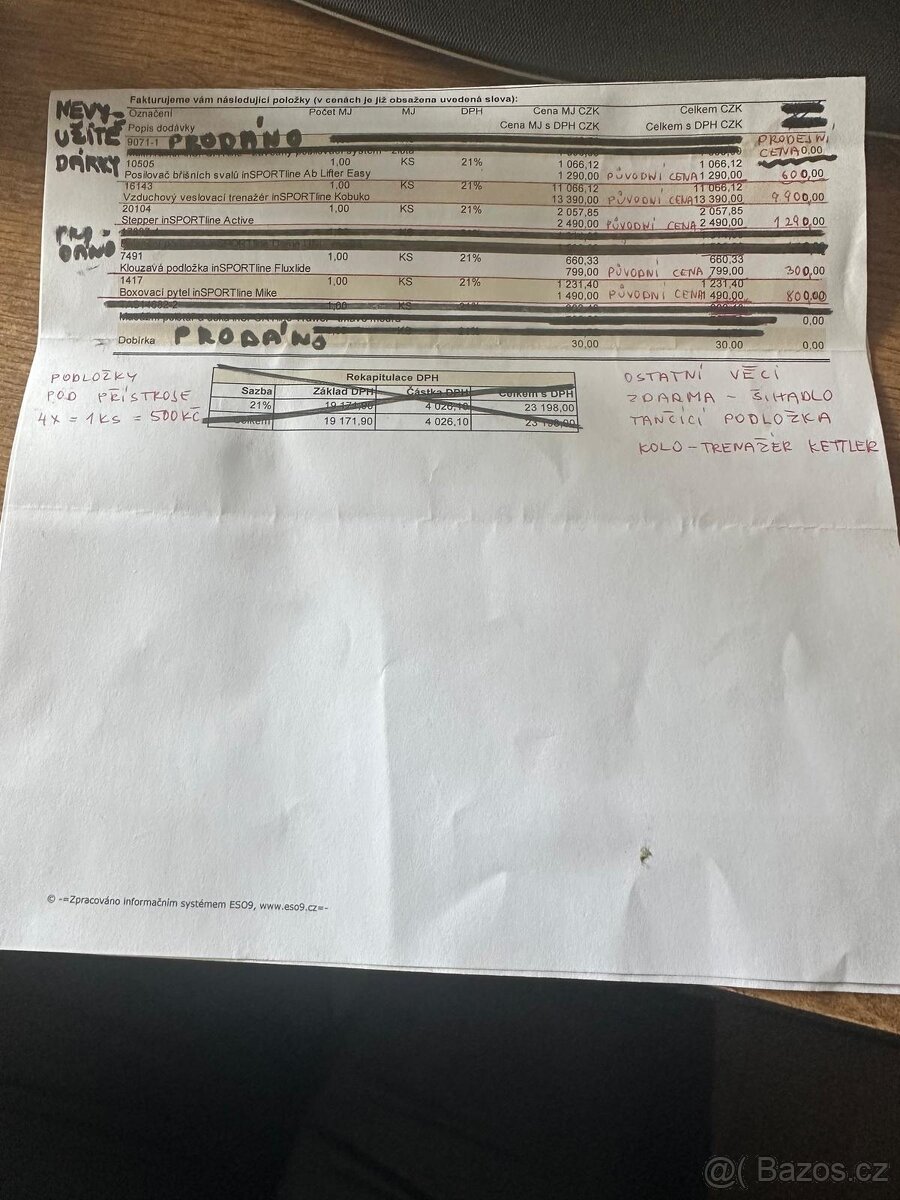 Prodám sportovní přístroje