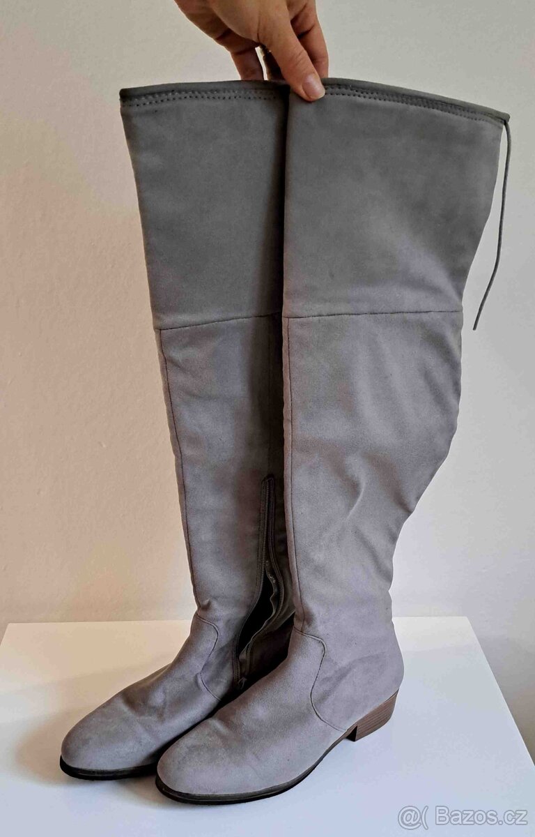 Dámské zateplené semišové zimní boty