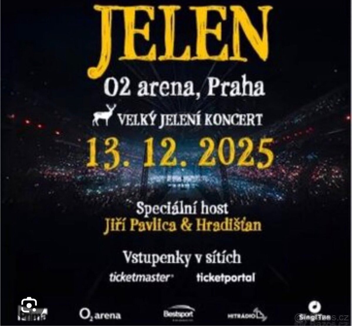 2 Vstupenky na koncert Jelen 13.12.
