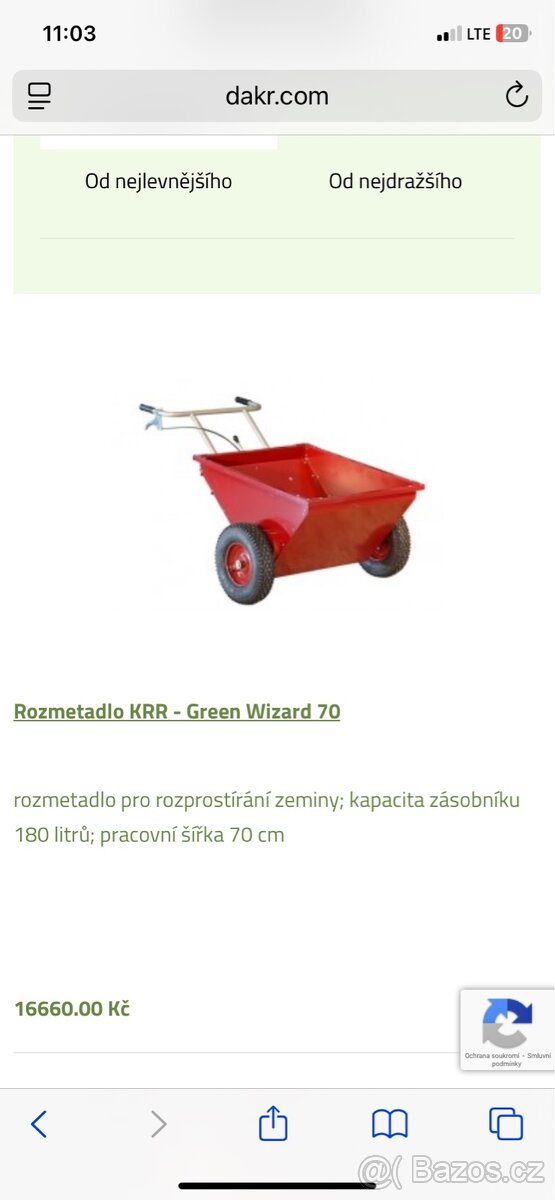 Posypový vozík na kompostu