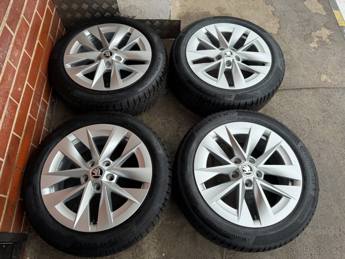 Alu 17" 5x112 , škoda " ROTARE " zimní 90% O4 ,TOP