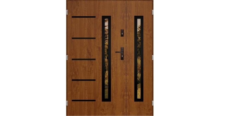 Dvoukřídlé vchodové dveře PICARD NOIR DUO