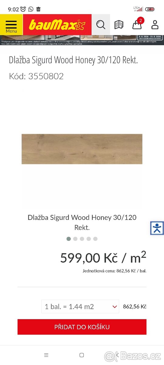 Dlažba 120x30