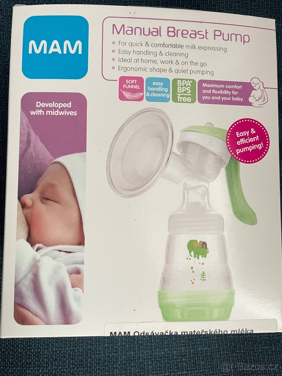 MAM manuální odsávačka mléka / jako NOVÁ
