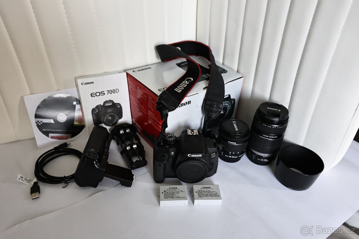Prodám canonEOS 700d+objektivy+grip