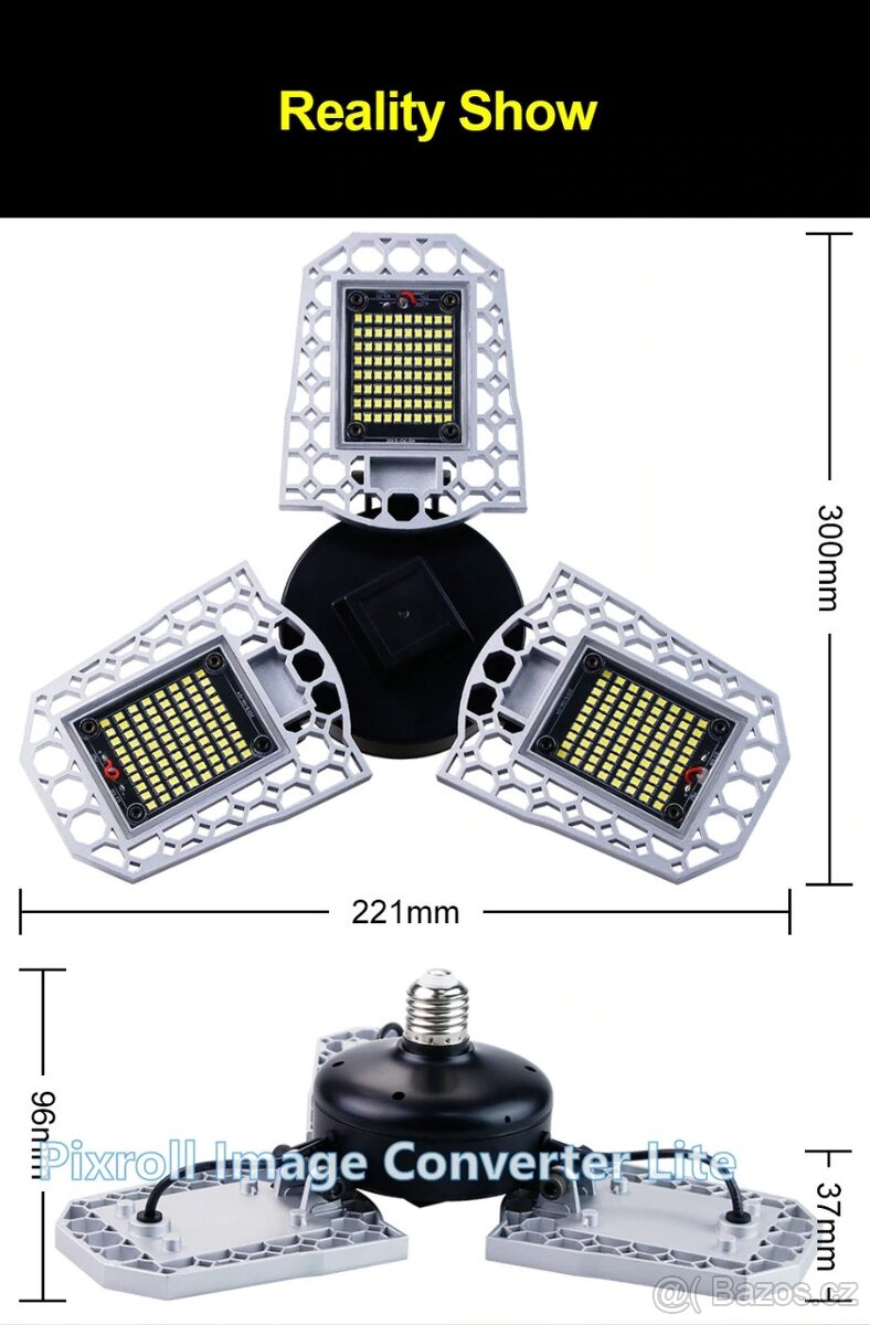 100W LED SVĚTLO E27 S MĚNITELNÝM ÚHLEM SVĚTLA