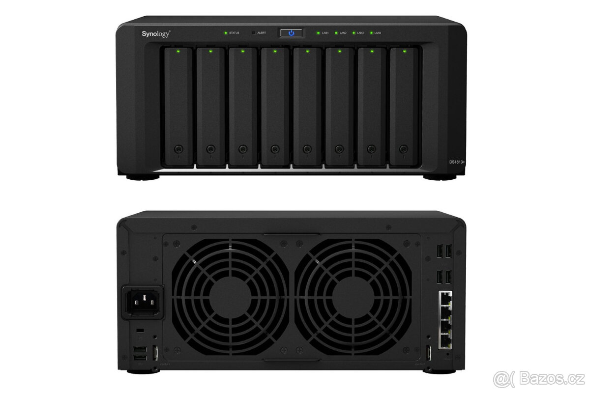 NAS Synology DS1813+ – 8× 3TB WD Red (24 TB, rozšiřitelné až