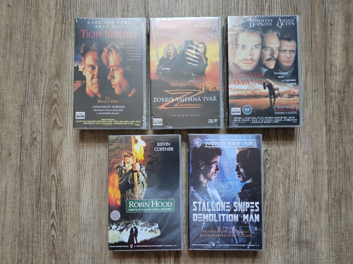 PRODÁM SADU 5KS FILMŮ NA VHS - ORIG. NEROZBALENÉ BALENÍ