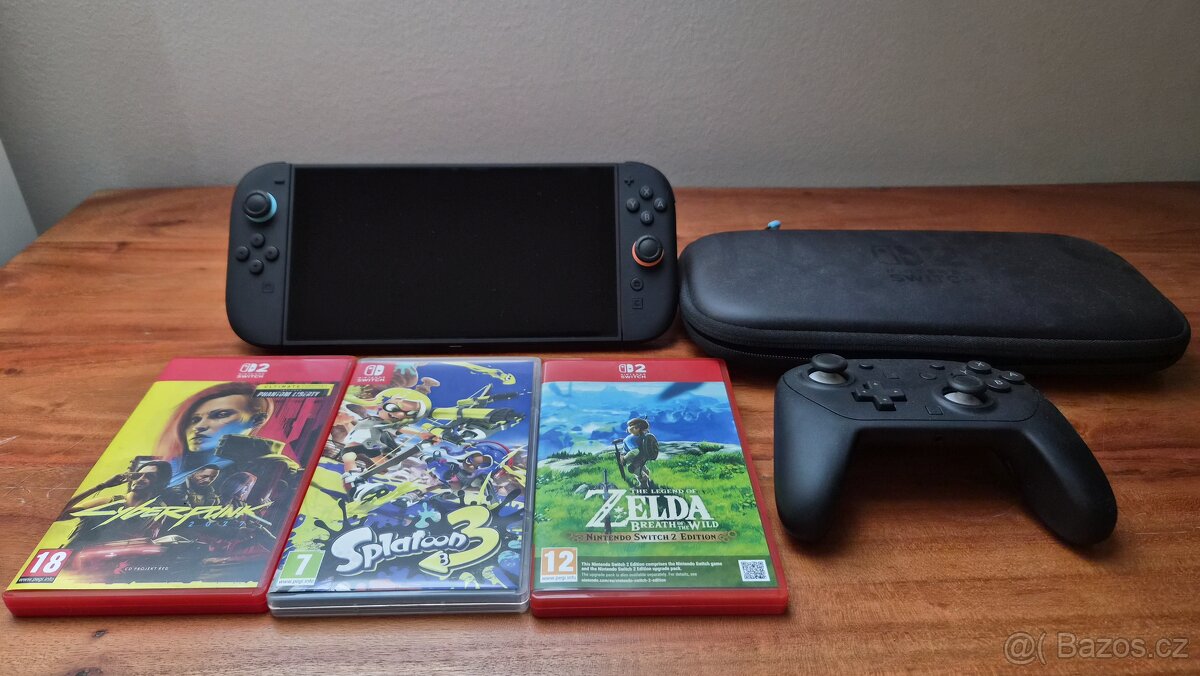 Nintendo Switch 2 + 3 hry + Pro Controller 2 + Pouzdro