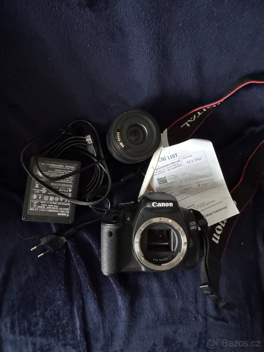 Canon EOS 600D + 28-80mm objektiv + 64gb SD karta
