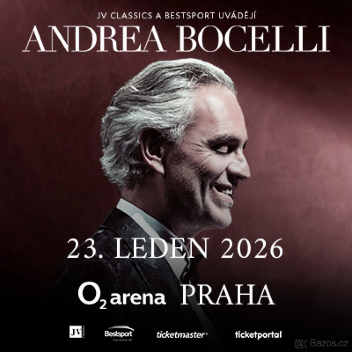 Prodám 2x lístek na koncert Andrea Bocelli v Praze