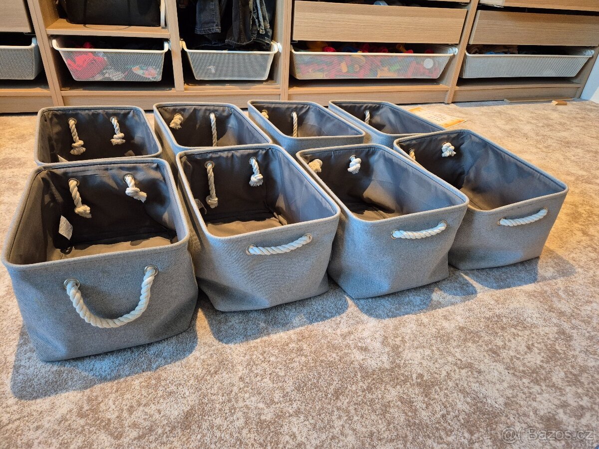 Látkové boxy/krabice/organizéry 8ks