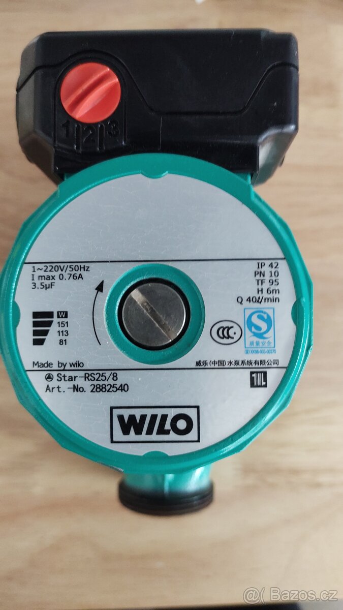 Oběhové čerpadlo Wilo RS25/8