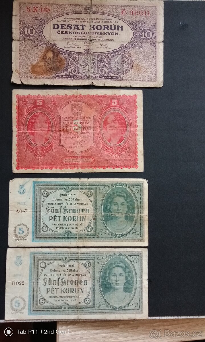 Prodám staré bankovky