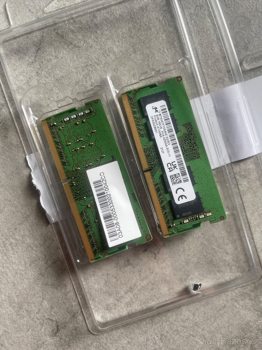 Paměť RAM - 2×8 GB DDR4-3200 SO-DIMM