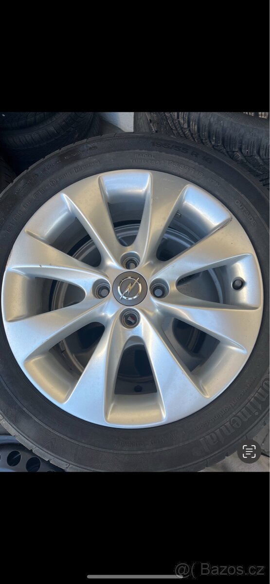 Sada kol Opel 195/55/16 4x100 Continental