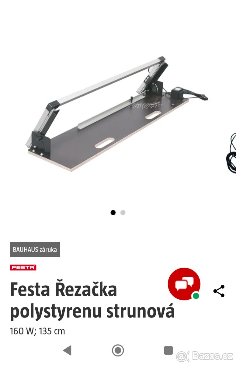 Festa Řezačka polystyrenu strunová