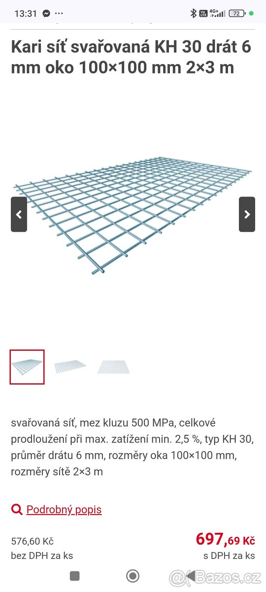 Kari sítě 6x100x100