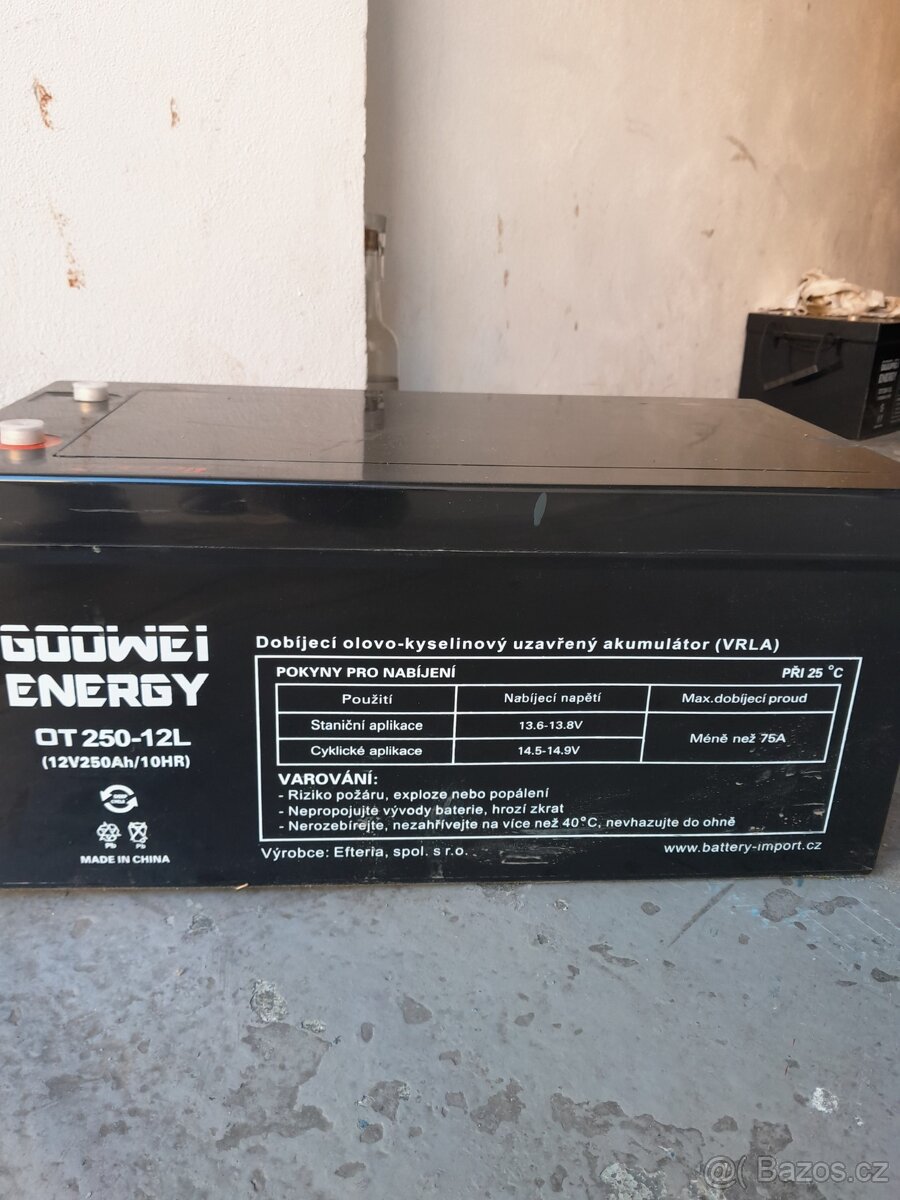 Baterie Gel 12v 250A