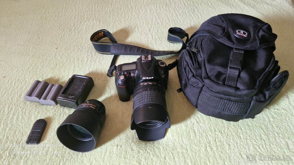 Set Nikon D90 s příslušenstvím, 2 objektivy