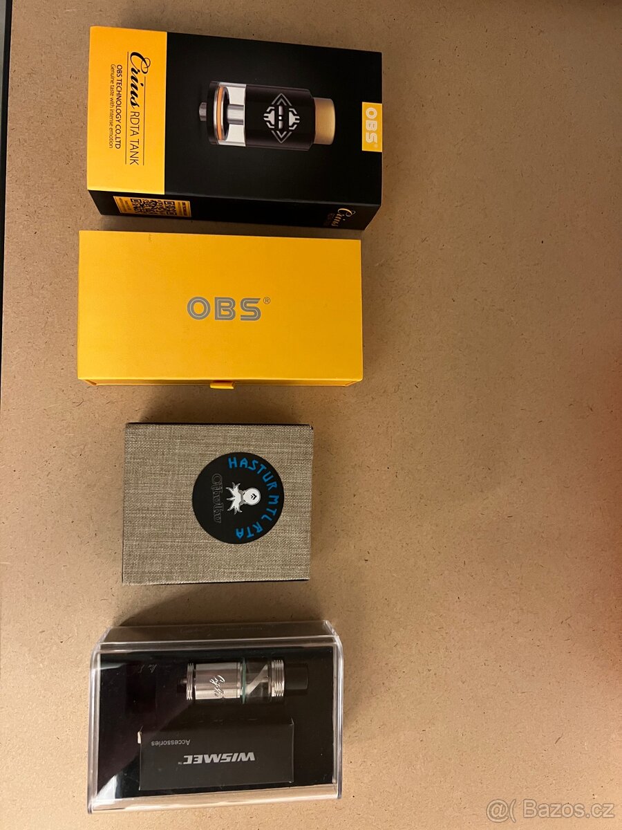 Prodám atomizéry.OBS, Wismec, Cthulhu.
